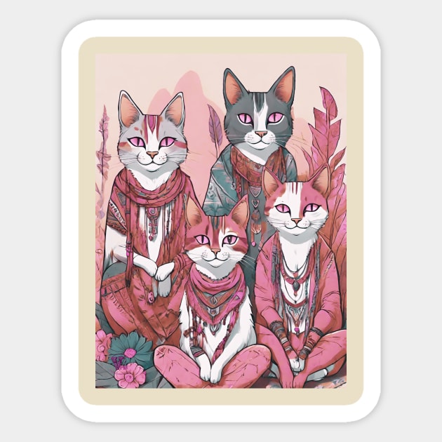 Meowditation Sticker by Viper Unconvetional Concept
